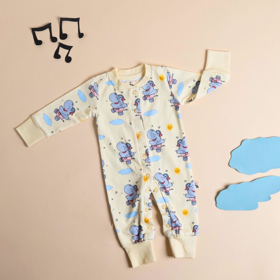 Hippo and the Sun - Full Button Onesie