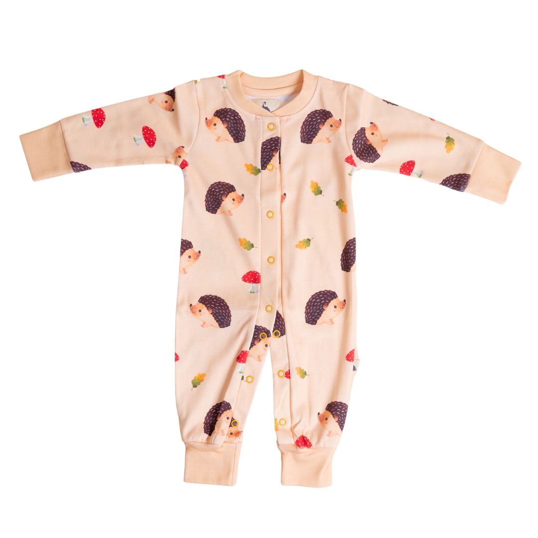 Hedgehog and Hearts - Full Button Onesie