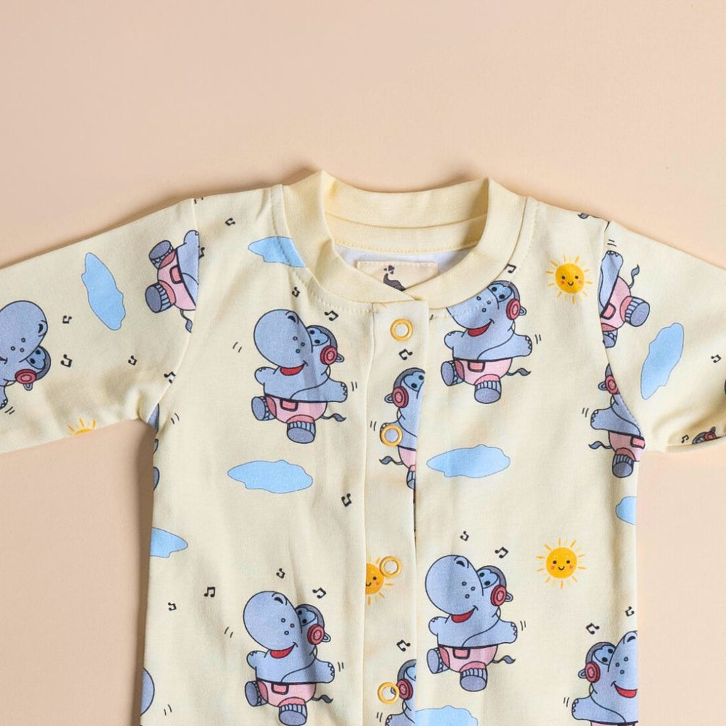 Hippo and the Sun - Full Button Onesie