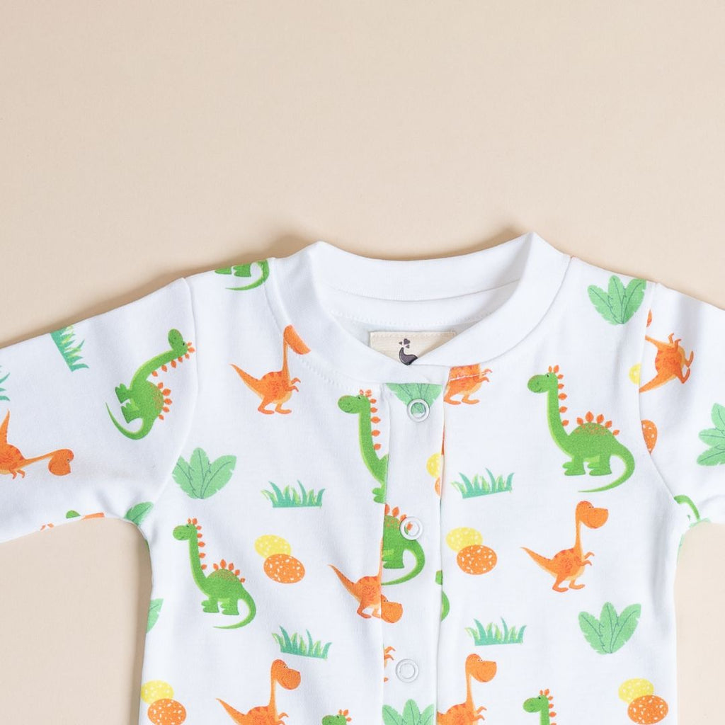 Dino and Eggs - Full Button Onesie