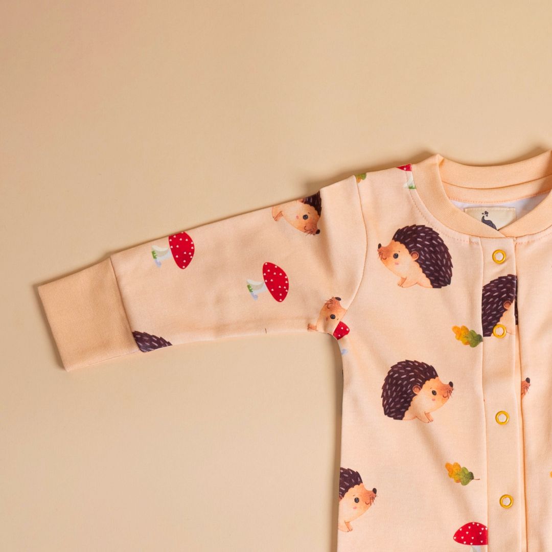 Hedgehog and Hearts - Full Button Onesie