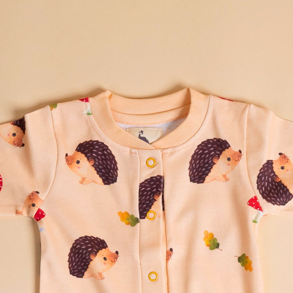 Hedgehog and Hearts - Full Button Onesie