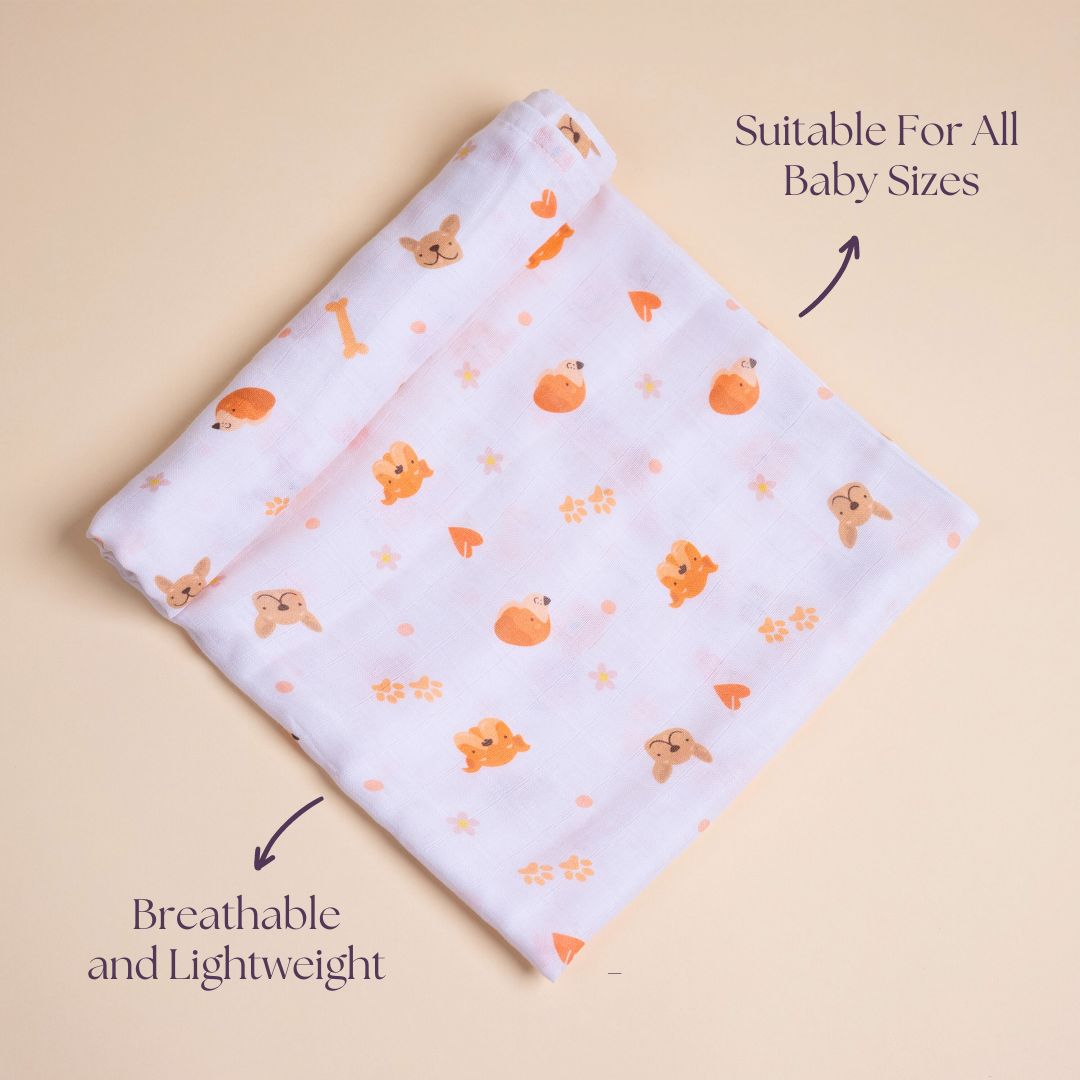 Dog and the Bone - Swaddle Cloth