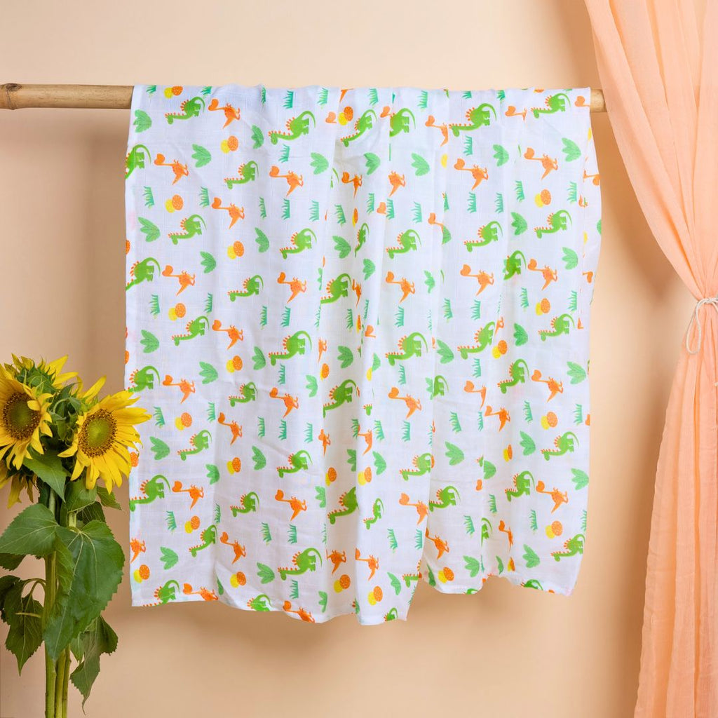 Dino and Eggs - Swaddle Cloth