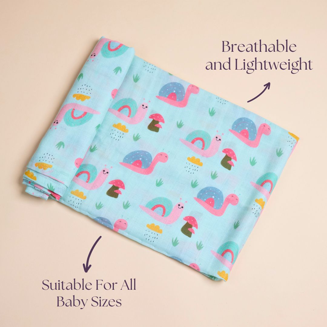 Snail and Clouds - Swaddle Cloth