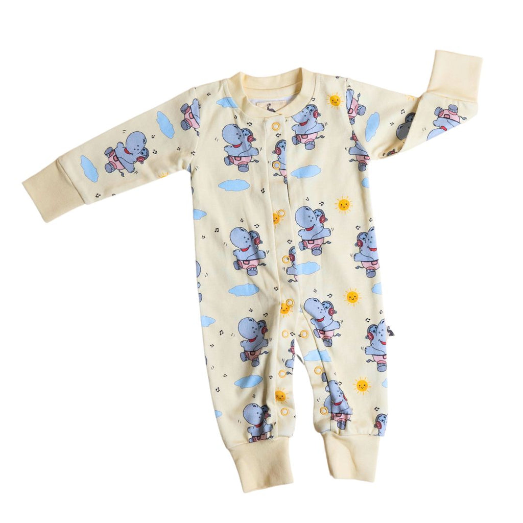 Hippo and the Sun - Full Button Onesie