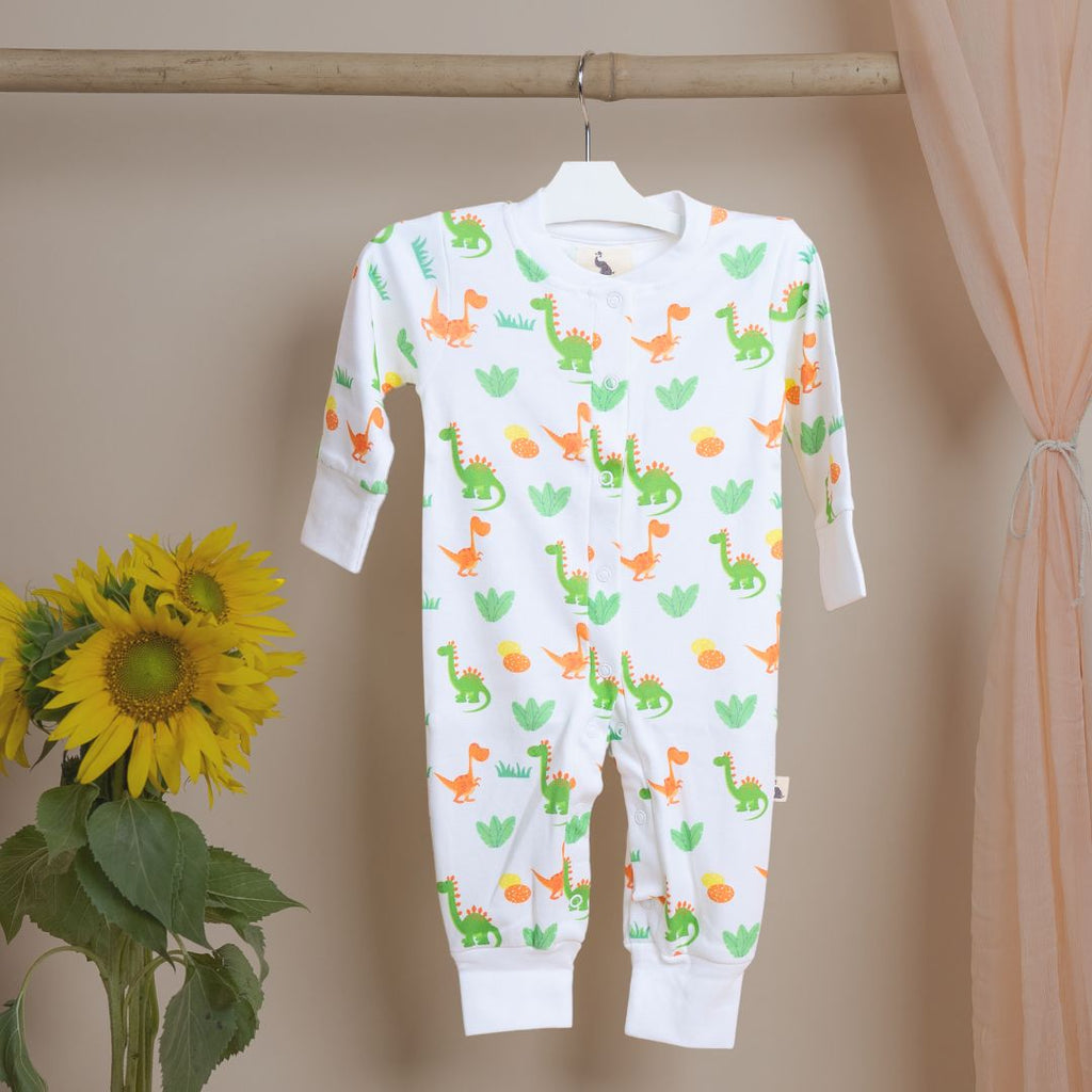 Dino and Eggs - Full Button Onesie